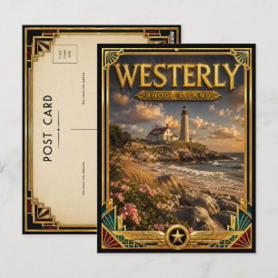 Westerly Rhode Island Vintage Art Deco Golden Age Postkarte