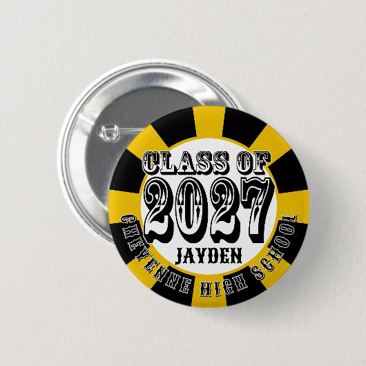 Western-Abschlussklasse 2027 Button (Vorne & Hinten)