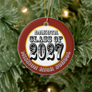 Western Abschlussklasse 2027 Foto-Abschlussfeier Keramik Ornament