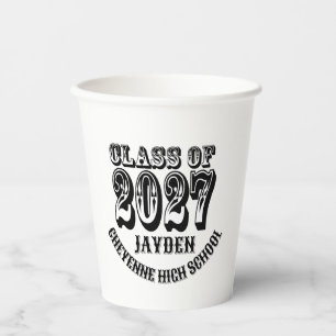 Western-Abschlussklasse 2027 Pappbecher