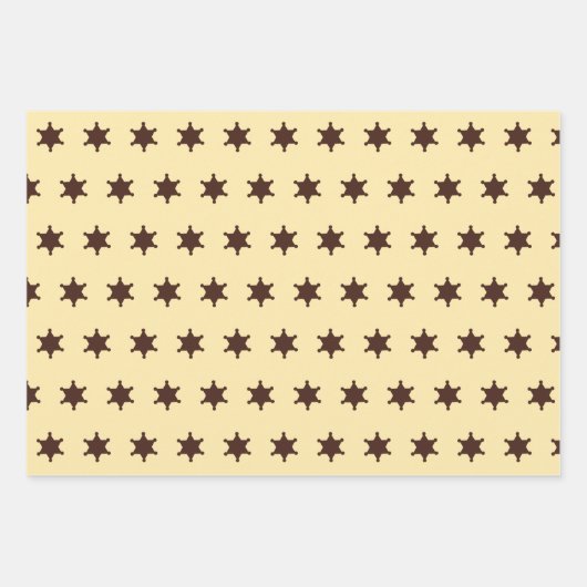 Western-Abzeichen-Muster Geschenkpapier Set (Vorderseite)