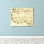 Western AfrikaPanoramakarte Westafrika Leinwanddruck (Insitu (Holzboden))