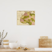 Western AfrikaPanoramakarte Westafrika Poster (Küche)