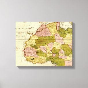 Western AfrikaPanoramakarteWestafrika 2 Leinwanddruck