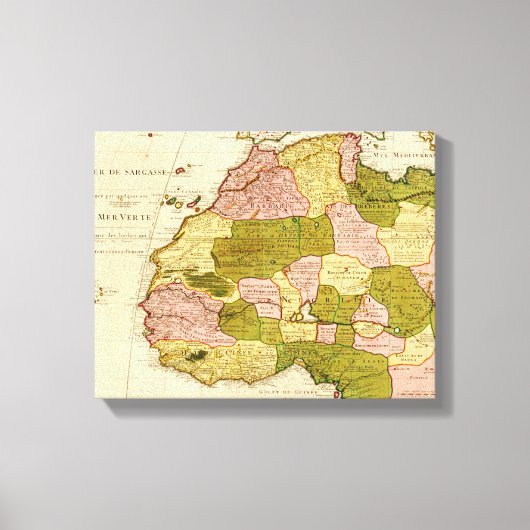 Western AfrikaPanoramakarteWestafrika 2 Leinwanddruck (Vorderseite)