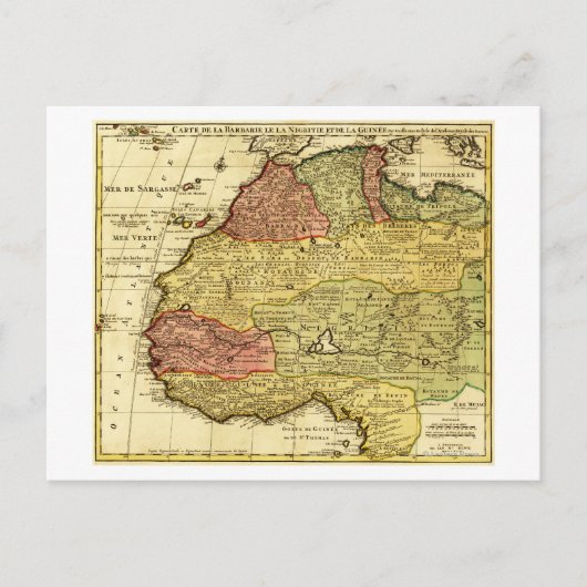 Western AfrikaPanoramakarteWestafrika 2 Postkarte (Vorderseite)