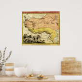 Western AfrikaPanoramakarteWestafrika 3 Poster (Küche)