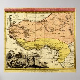 Western AfrikaPanoramakarteWestafrika 3 Poster