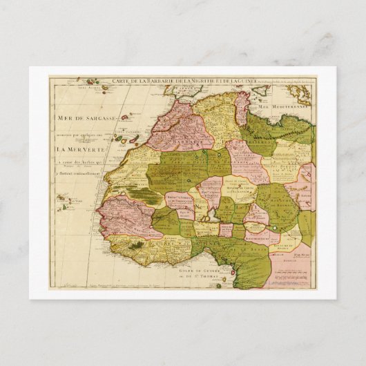 Western AfrikaPanoramakarteWestafrika 3 Postkarte (Vorderseite)