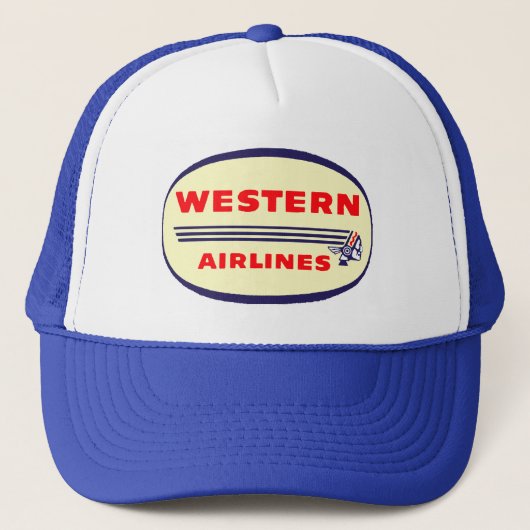 Western Airlines Vintag Logo Truckerkappe (Vorderseite)