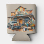 Western Alte Cowboys Lkw und Hund im Gefüttert Lad Dosenkühler (Rückseite)