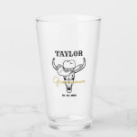 Western Alte Grenze Cowboy Personalisierte Trauzeu Glas<br><div class="desc">Personalisierte Geschenke für Trauzeugen mit alten Western Cowboy Thema. Dekoriert mit Cowboyhut mit Vintagem Western Schriftart. Text- und Hintergrundfarbe können mit dem Design-Tool bearbeitet werden,  um Ihren Bedürfnissen gerecht zu werden. Holen Sie sich dieses individuelles Geschenk für Hochzeiten,  Bachelor-Party,  Verlobungsfeier oder andere besondere Anlässe.</div>