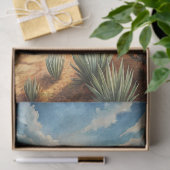 Western alter Holzkarren in der Prärie Wildwest Seidenpapier (Geschenk)