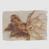 Western American Animal Study | Elche Portrait Golfhandtuch (Horizontal)