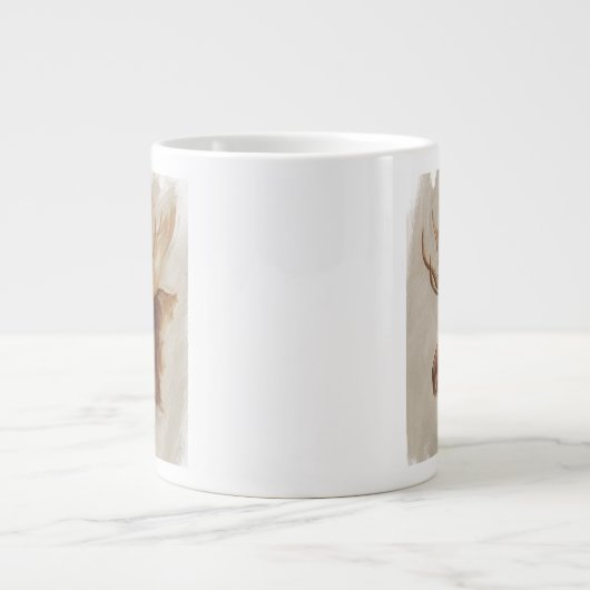 Western American Animal Study | Elche Portrait Jumbo-Tasse (Vorderseite)