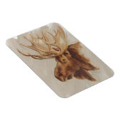 Western American Animal Study | Elche Portrait Magnet (Rechte Seite)