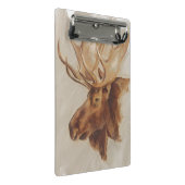 Western American Animal Study | Elche Portrait Mini Klemmbrett (Schrägansicht)