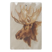 Western American Animal Study | Elche Portrait Mini Klemmbrett (Rückseite)