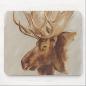 Western American Animal Study | Elche Portrait Mousepad (Vorne)