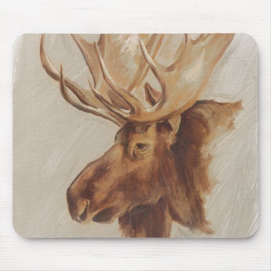 Western American Animal Study | Elche Portrait Mousepad (Vorne)