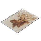 Western American Animal Study | Elche Portrait Notizblock (Linke Seite)