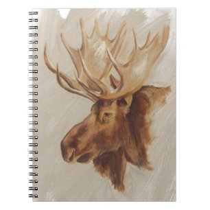 Western American Animal Study   Elche Portrait Notizblock
