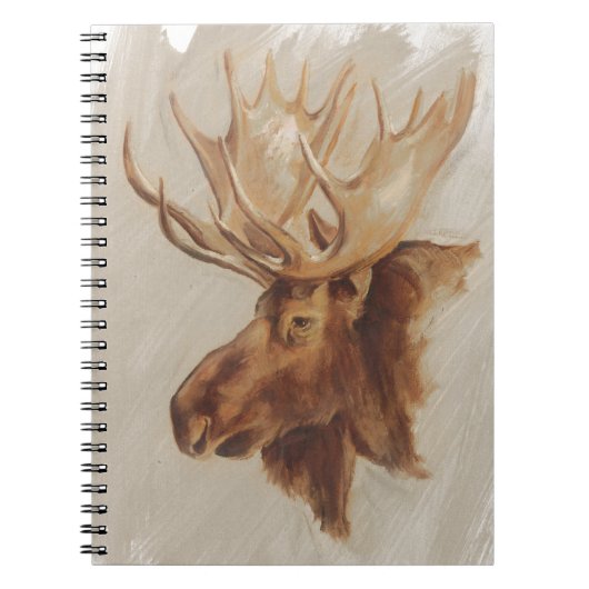 Western American Animal Study | Elche Portrait Notizblock (Vorderseite)