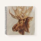 Western American Animal Study | Elche Portrait Notizblock (Vorderseite)