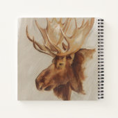 Western American Animal Study | Elche Portrait Notizblock (Rückseite)