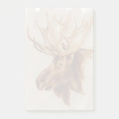 Western American Animal Study | Elche Portrait Post-it Klebezettel (Vorderseite)