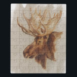 Western American Animal Study | Elche Portrait Puzzle<br><div class="desc">Genießen Sie dieses neue,  kreative geometrische Design auf einem Produkt oder einer Wallart,  um die Welt um Sie herum zu erweitern und zu erweitern. Künstler: Ethan Harper</div>