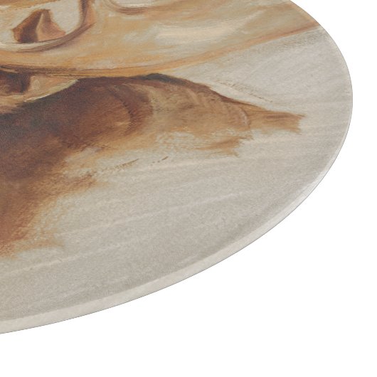 Western American Animal Study | Elche Portrait Schneidebrett (Ecke)