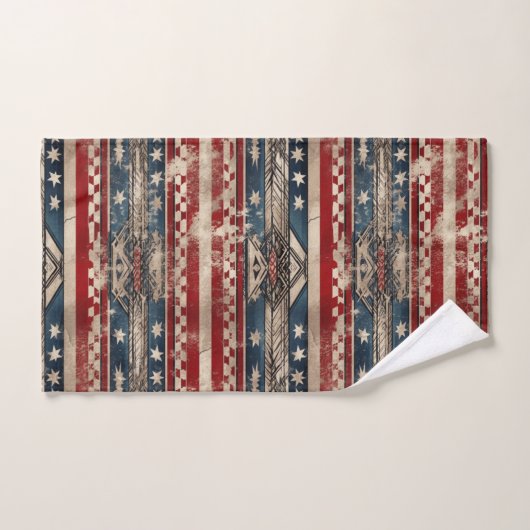 Western American Flag Badhandtuch Set (Handtuch)