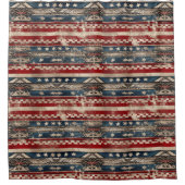 Western American Flag Duschvorhang (Vorderseite)