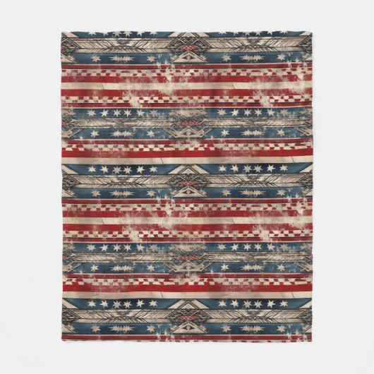 Western American Flag Fleecedecke (Vorderseite)