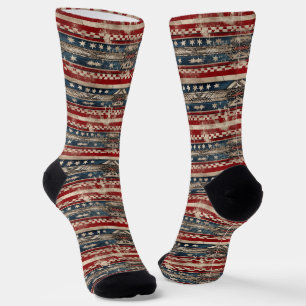 Western American Flag Socken