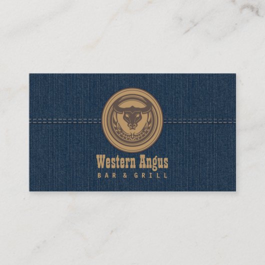 Western-Angus-Bar u. Visitenkarte (Vorderseite)