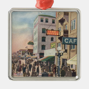 Western-Ansicht der Promenade Silbernes Ornament