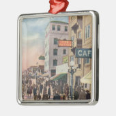 Western-Ansicht der Promenade Silbernes Ornament (Links)