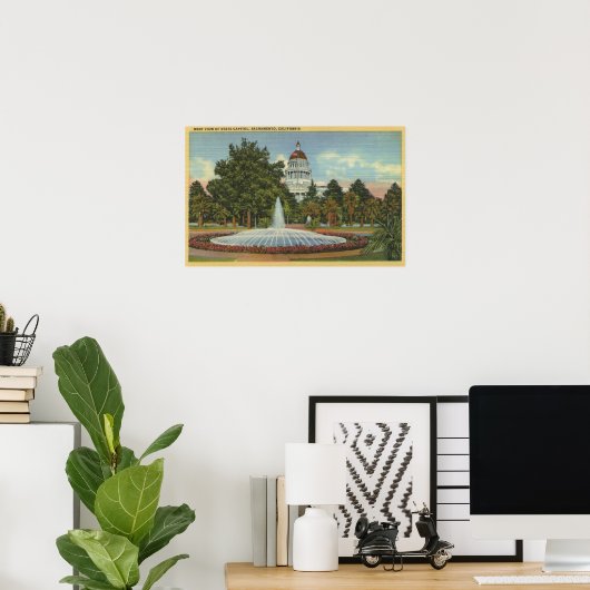 Western-Ansicht der Staat-Hauptstadt Poster (Heimbüro)