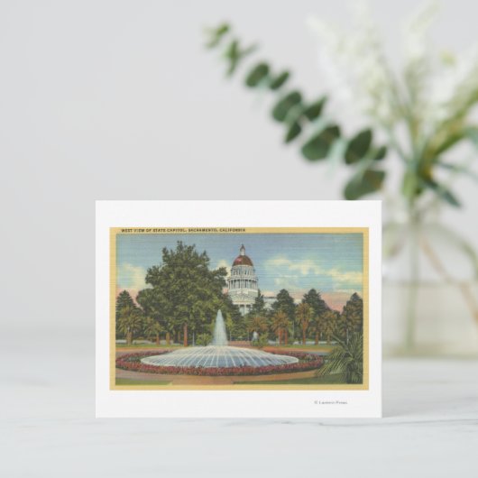 Western-Ansicht der Staat-Hauptstadt Postkarte (Stehend Vorderseite)