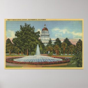 Western-Ansicht der Staats-Hauptstadt Poster