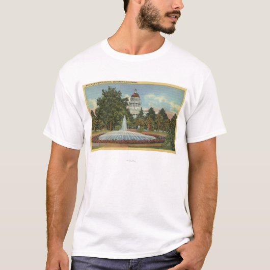 Western-Ansicht der Staats-Hauptstadt T-Shirt (Vorderseite)