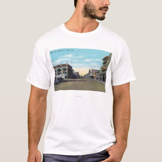 Western-Ansicht von HauptStreetVisalia, CA 2 T-Shirt (Vorderseite)