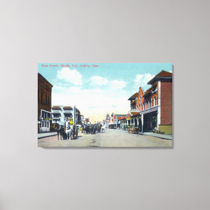 Western-Ansicht von HauptStreetVisalia, CA Leinwanddruck
