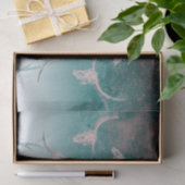 Western Aquamarin Weißer Metallgewebe Seidenpapier (Geschenk)