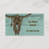 Western Aquamariner Brauner Bullkuhschädel Visitenkarte (Vorderseite)