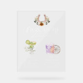 Western Aquarellbraun und Unterschrift Getränke Acrylschild (Vorderseite)