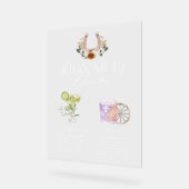 Western Aquarellbraun und Unterschrift Getränke Acrylschild (Winkel)