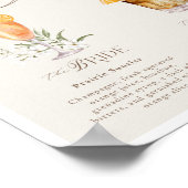 Western Aquarellbraun und Unterschrift Getränke Poster (Ecke)